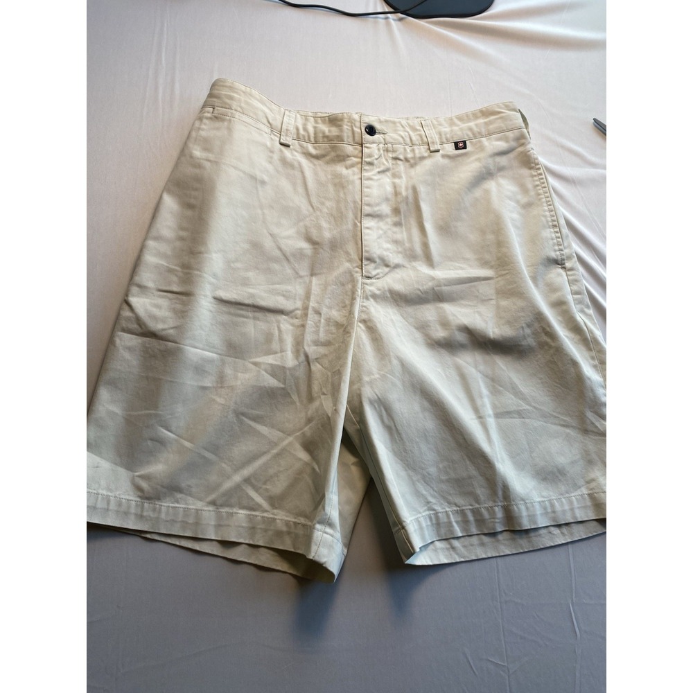 Victorinox Swiss Army Men's Chino Shorts Size 33 Beige Italian Twill Cotton